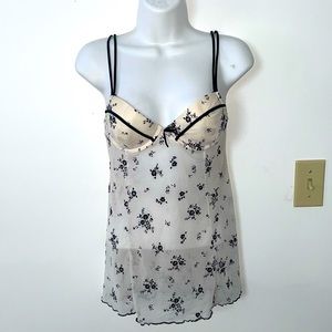 White Bustier Lace Lingerie Slip